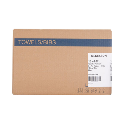 McKesson Procedure Towel 13 W X 18 L Inch Blue NonSterile (164757_CS)