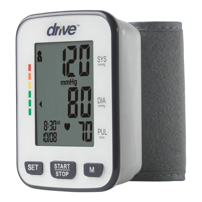 Drive™ Home Automatic Digital Blood Pressure Monitor Medium Cuff Cloth Fabric Cuff 13 - 22 cm Wrist (1047816_EA)
