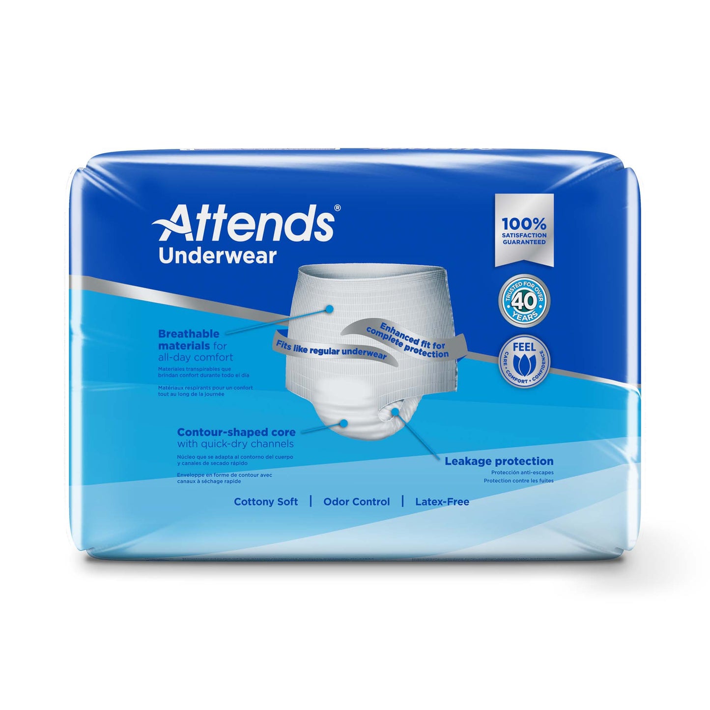 Attends® Unisex Adult Absorbent Underwear Pull On with Tear Away Seams Medium Disposable Heavy Absorbency (522093_BG)