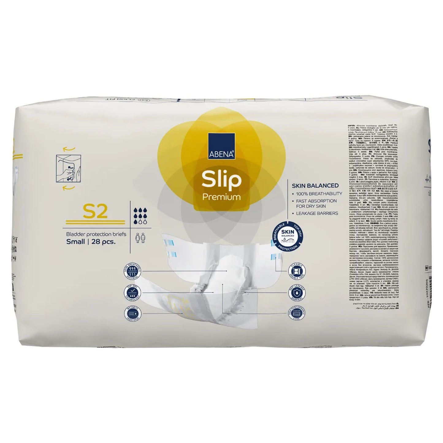 Abena® Slip Premium S2 Unisex Adult Incontinence Brief Small Disposable Heavy Absorbency (1218197_CS)