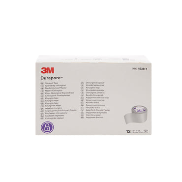 3M™ Durapore™ Medical Tape White 1 Inch X 10 Yard Silk-Like Cloth NonSterile (5775_CS)