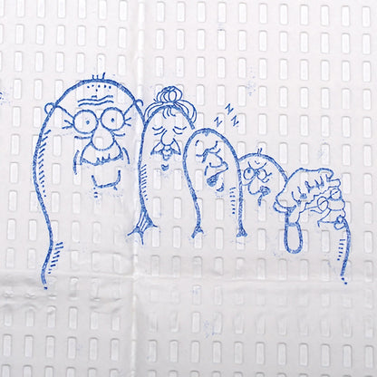 McKesson Procedure Towel 13 W X 18 L Inch White / Blue Cartoon Toes NonSterile (1069097_CS)