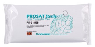 PROSAT® Sterile™ Surface Disinfectant Cleaner Premoistened Cleanroom Manual Pull Wipe 30 Count Soft Pack Alcohol Scent Sterile (740603_PK)
