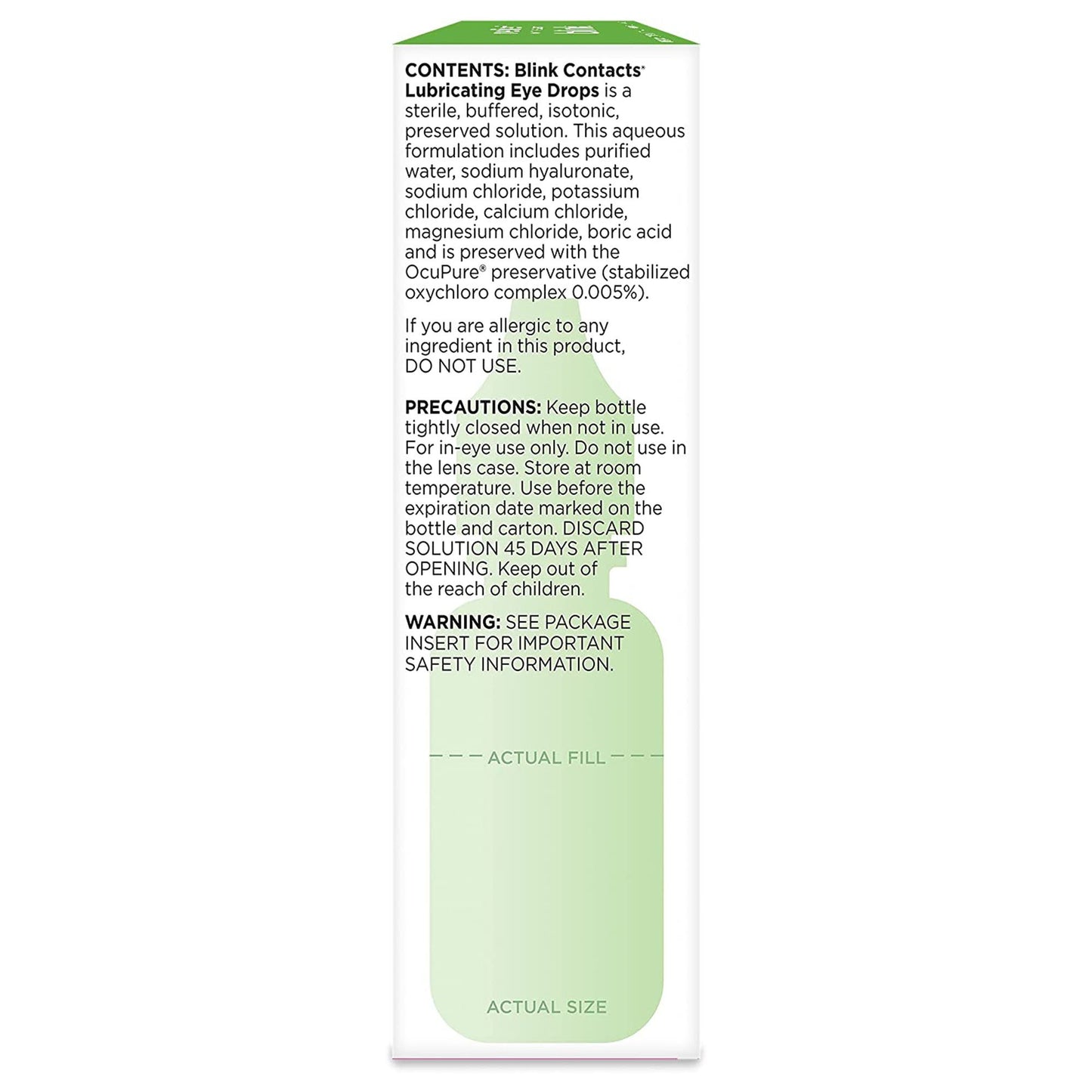Blink Contacts Contact Lens Solution 0.34 oz. Solution (725899_EA)