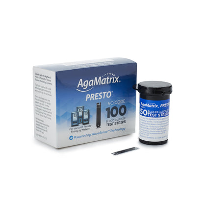 Wavesense® Presto® Blood Glucose Test Strips 100 Strips per Pack (693967_BX)