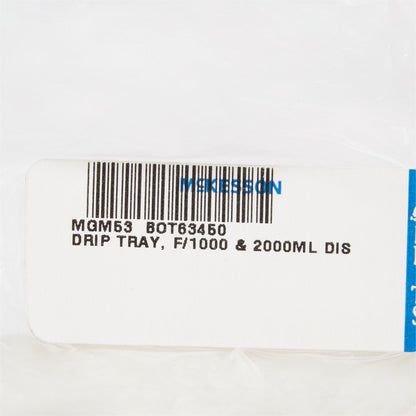 McKesson Brand Dispenser Drip Tray White, ABS Plastic, 4W X 3-3/4D X 5-1/2H Inch (822620_EA)