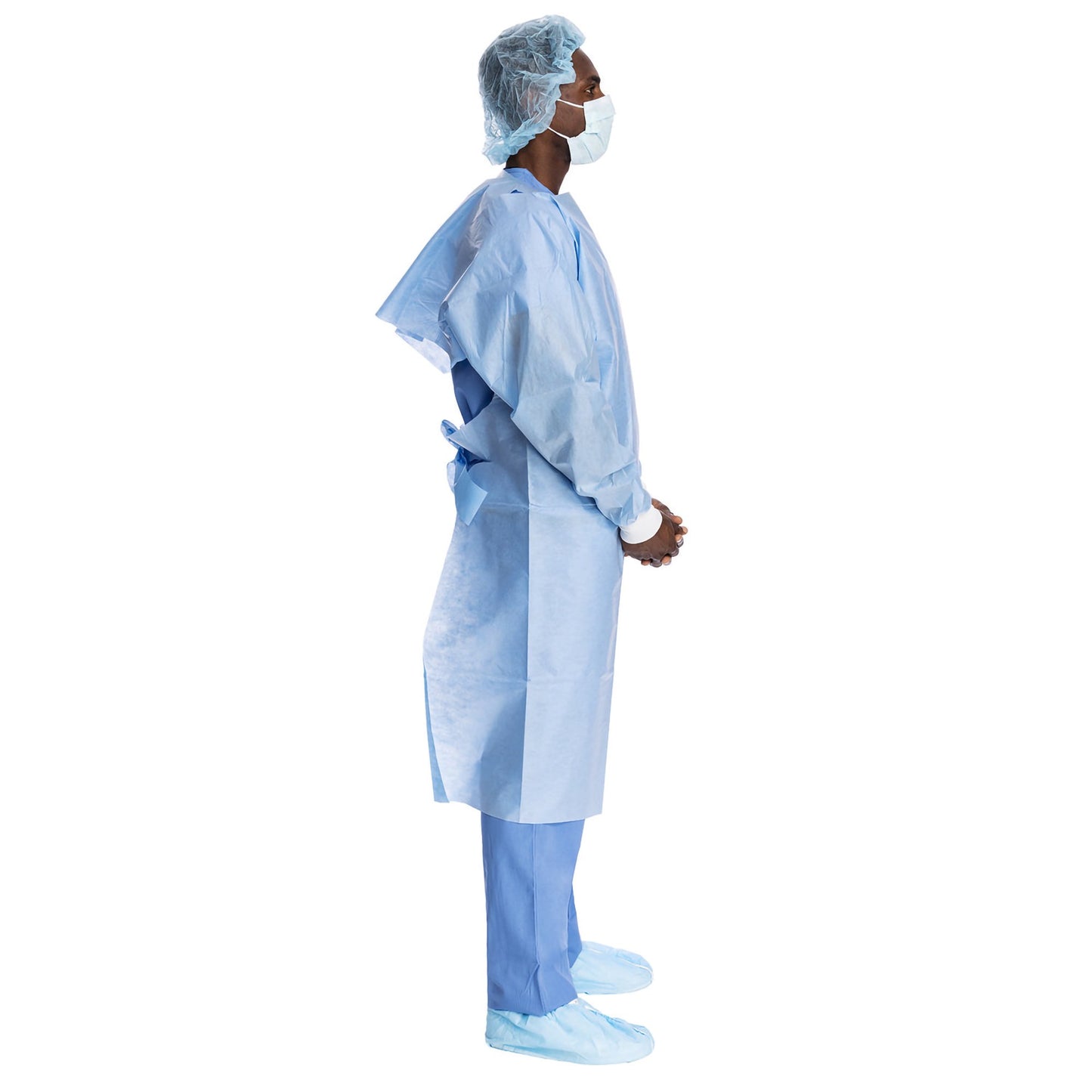 Halyard Protective Procedure Gown One Size Fits Most Blue NonSterile Not Rated Disposable (691480_CS)