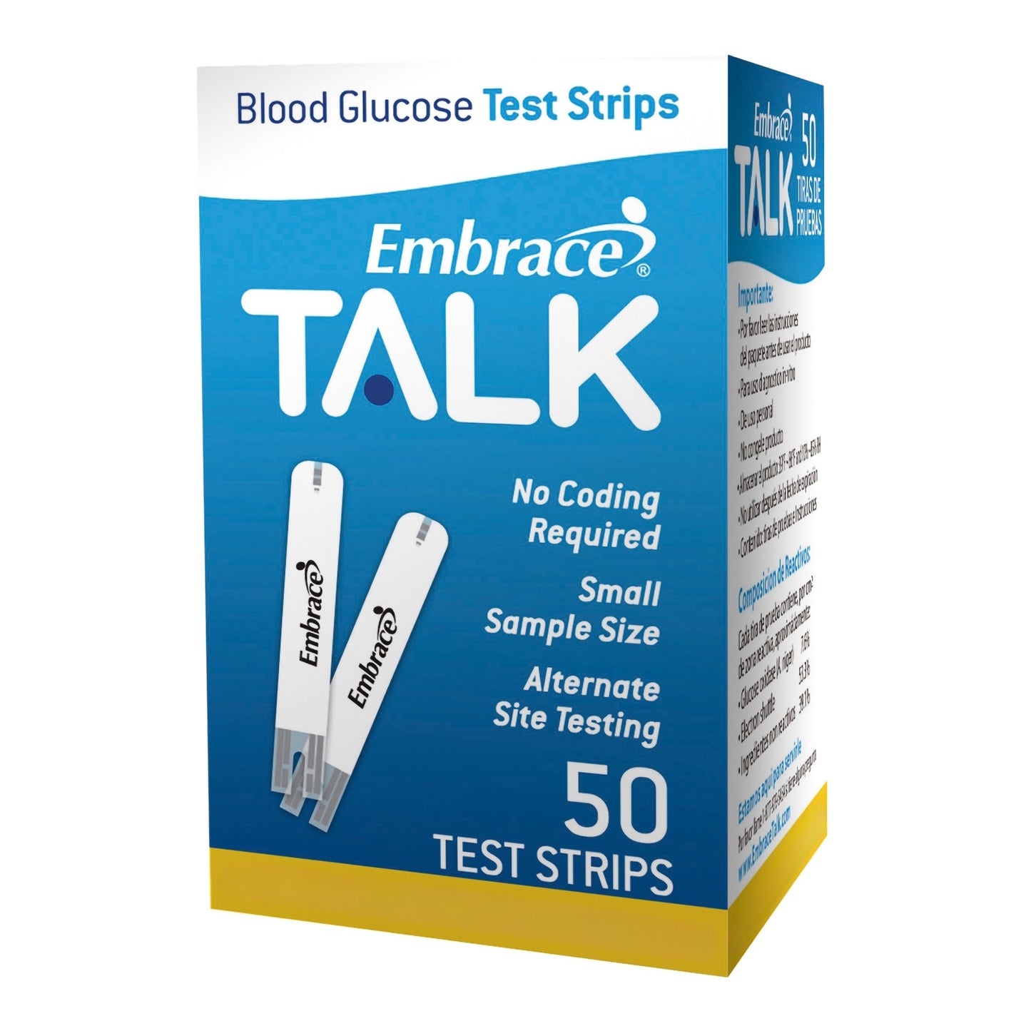 Embrace Blood Glucose Test Strips 50 Strips per Pack (1159731_BX)