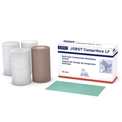 JOBST® Comprifore® LF 4 Layer Compression Bandage System 7 to 10 Inch No Closure Tan / White NonSterile 40 mmHg (1011775_KT)