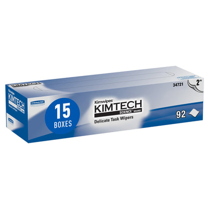 Kimtech Science Kimwipes Delicate Task Wipe Light Duty 90 Count Box 14-7/10 X 16-3/5 Inch NonSterile Disposable (52386_CS)