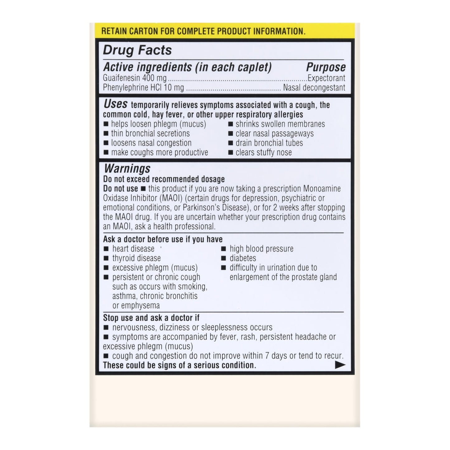 Foster & Thrive™ Cold and Cough Relief 400 mg - 10 mg Strength Tablet 50 per Box (1235091_BX)