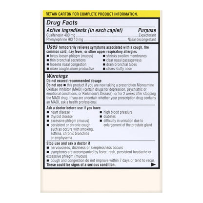 Foster & Thrive™ Cold and Cough Relief 400 mg - 10 mg Strength Tablet 50 per Box (1235091_BX)