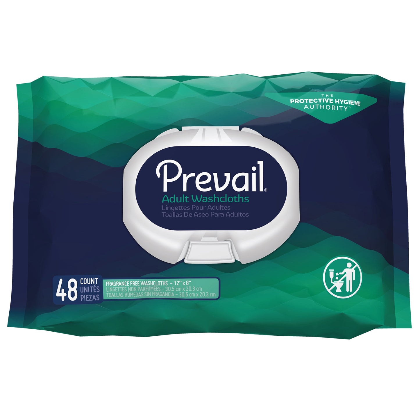 Prevail® Personal Cleansing Wipe Soft Pack Unscented 48 Count (888860_CS)