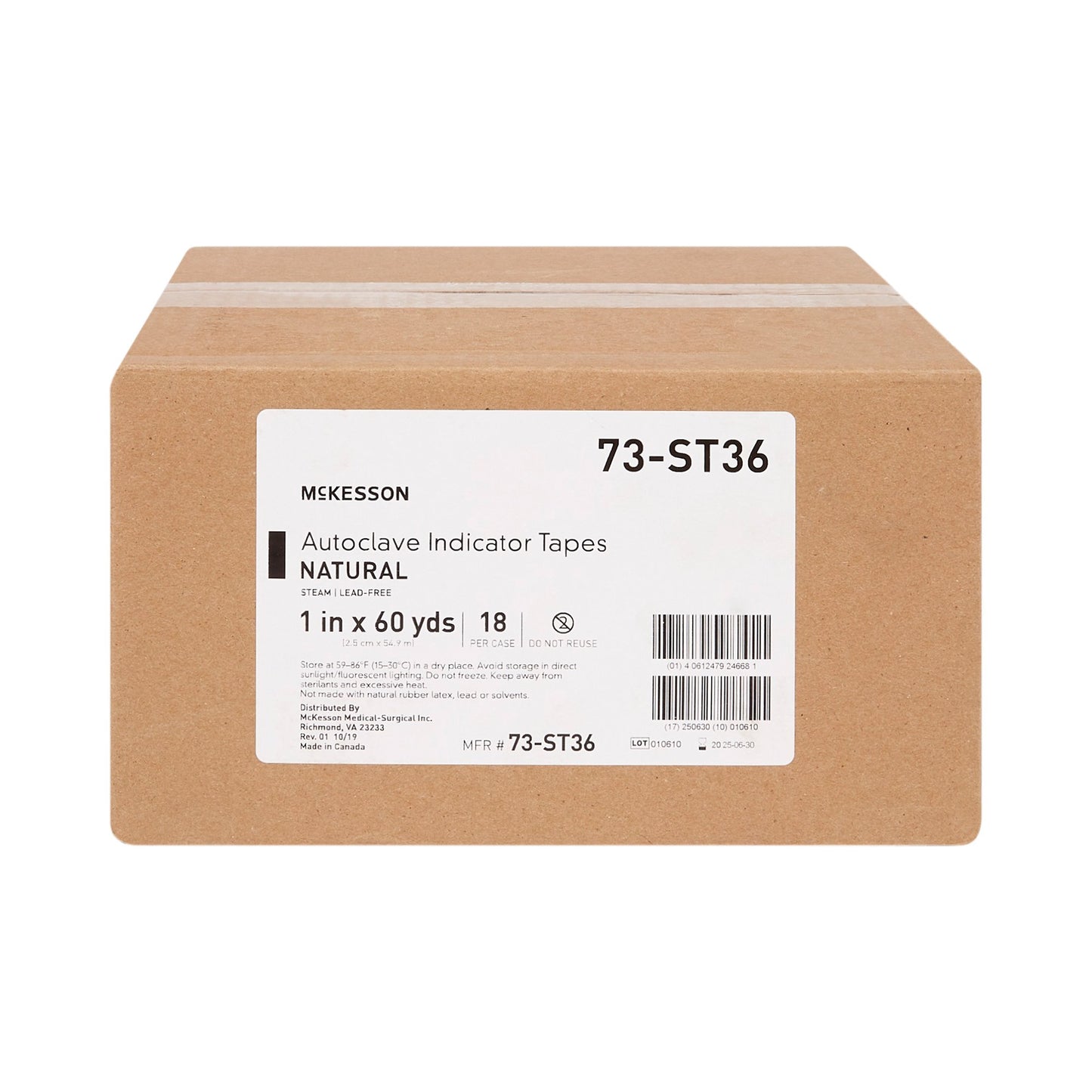 McKesson Steam Indicator Tape 1 Inch X 60 Yard Steam (524900_CS)
