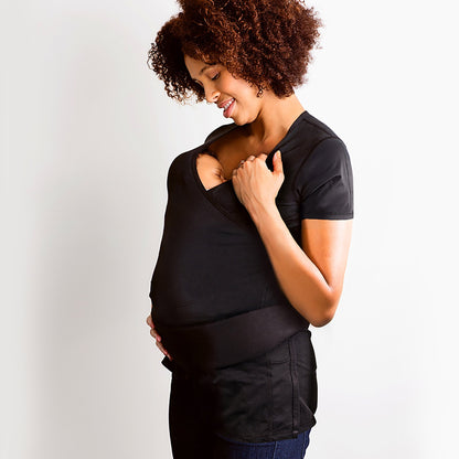 NuRoo® Pocket Baby Carrier Shirt Large / X-Large Black Short Sleeve Female (1234365_EA)