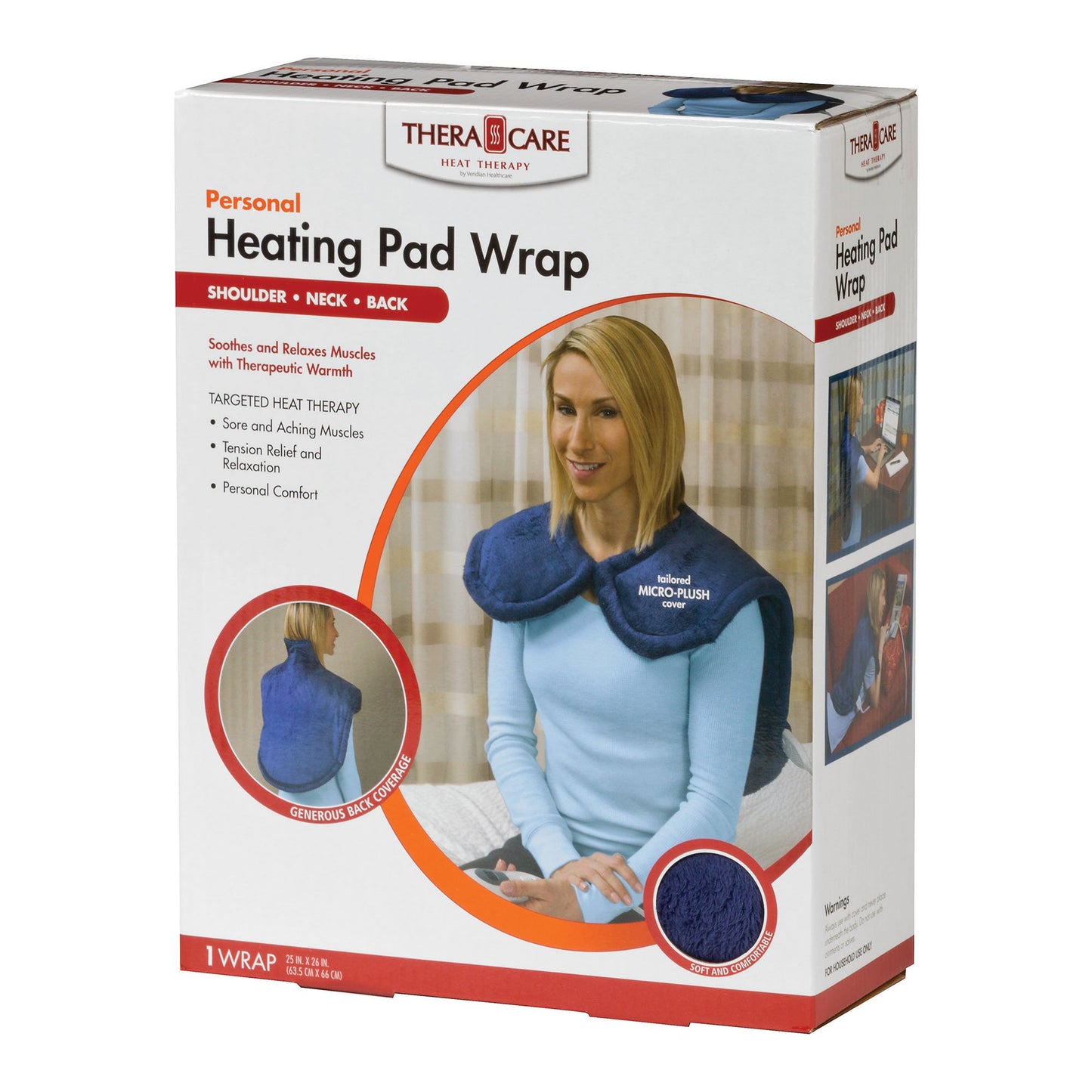 Theracare™ Heating Pad Neck / Shoulder / Back One Size Fits Most Micro-Plush Fabric Reusable (1226099_EA)
