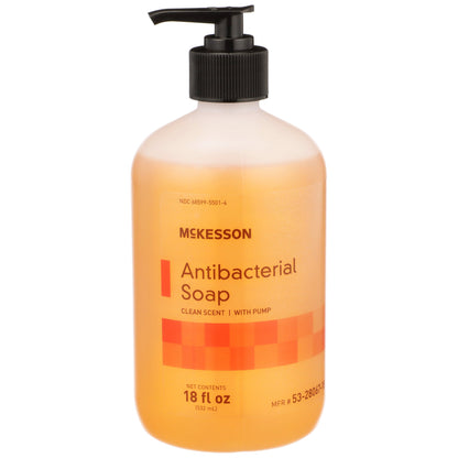 McKesson Antibacterial Soap Liquid 18 oz. Pump Bottle Clean Scent (1067683_CS)
