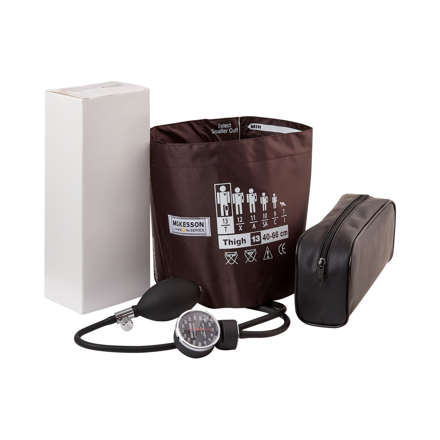 McKesson LUMEON™ Aneroid Sphygmomanometer Unit Thigh Cuff Nylon Cuff 40 - 66 cm Pocket Aneroid (804069_CS)
