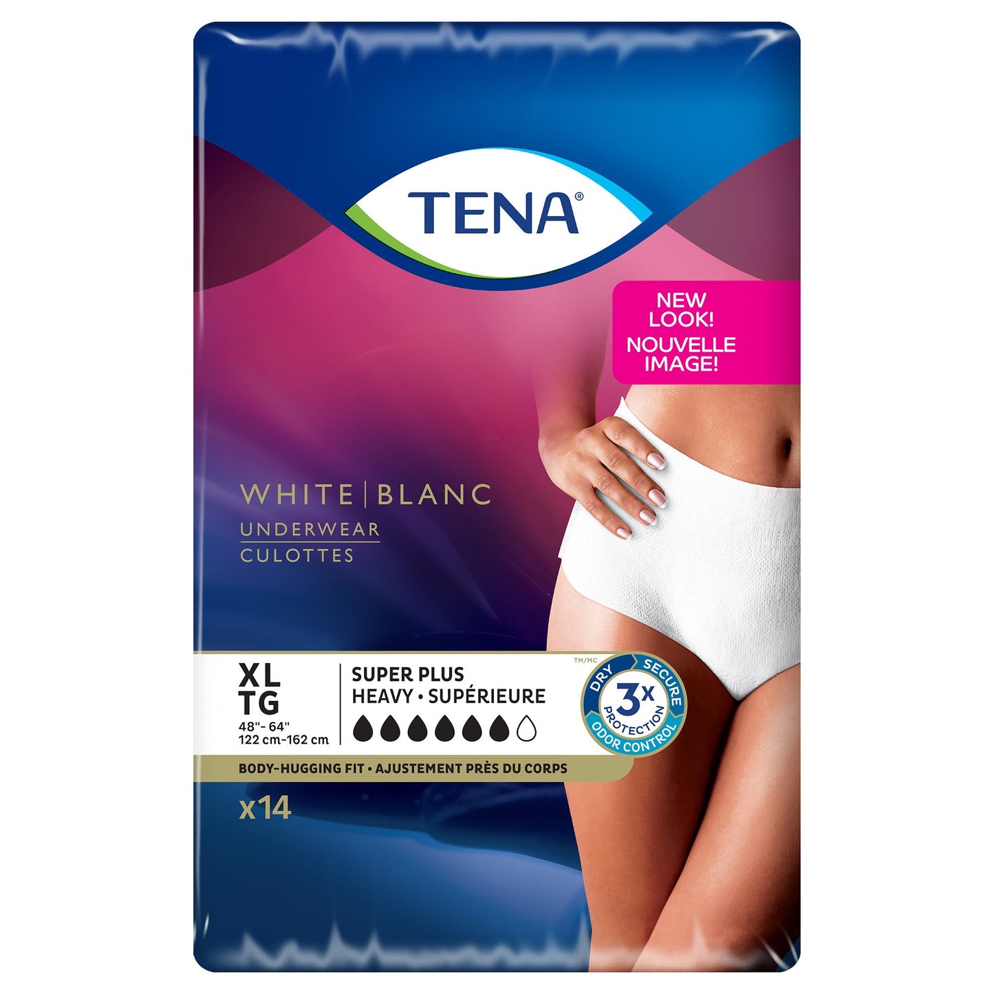 TENA® Women™ Super Plus Female Adult Absorbent Underwear Pull On with Tear Away Seams X-Large Disposable Heavy Absorbency (738745_CS)