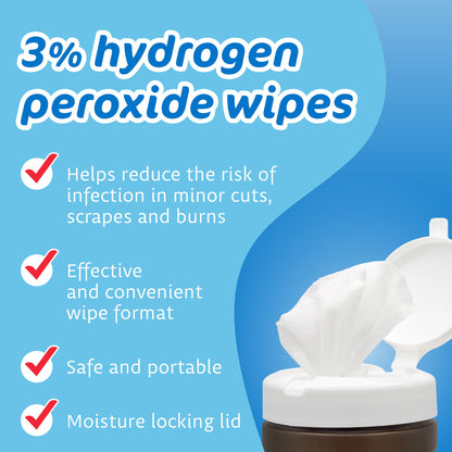 The Pharma-C Company® Antiseptic Skin Wipe Hydrogen Peroxide Towelette Canister (850602_PK)