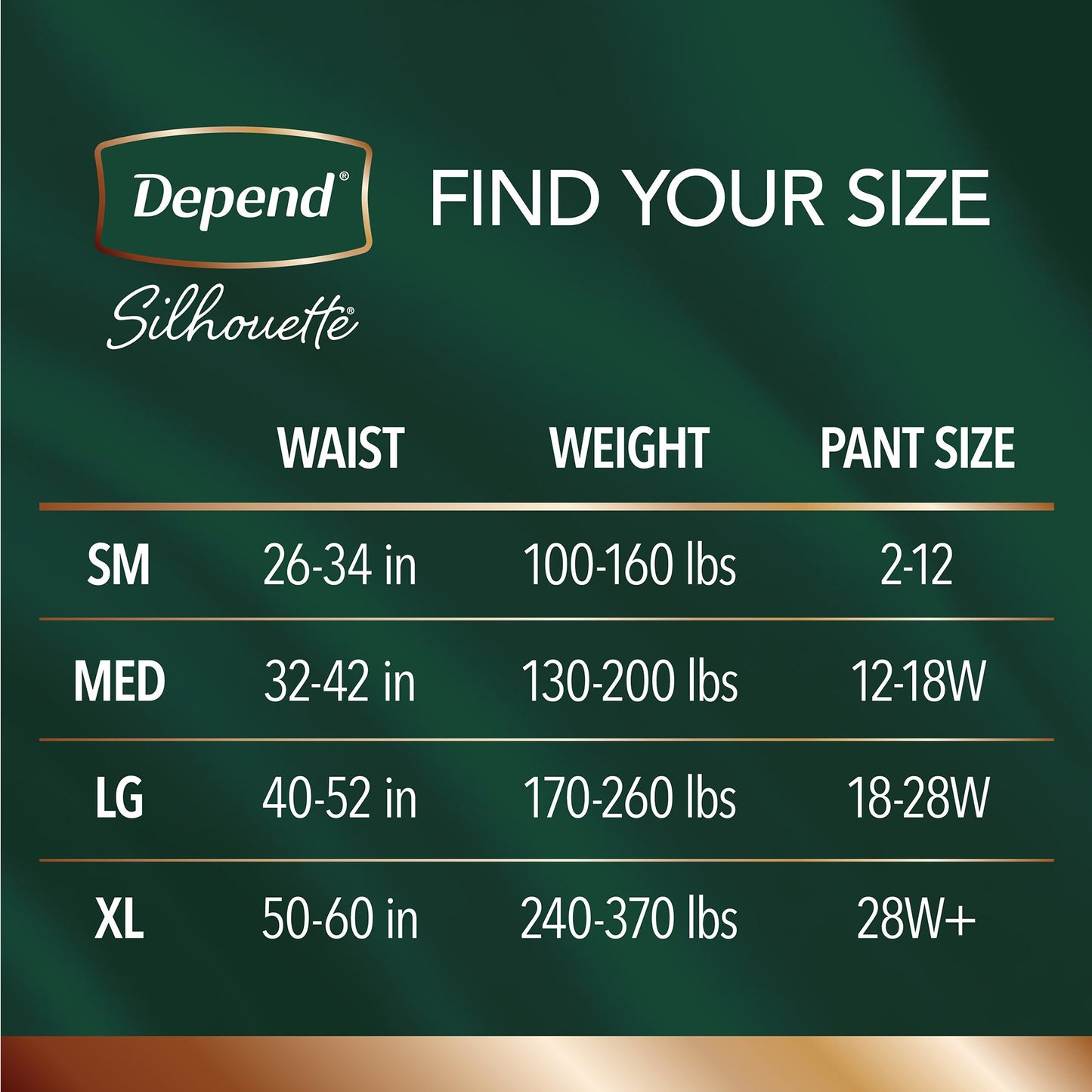 Depend® Silhouette® Female Adult Absorbent Underwear Waistband Style Small Disposable Heavy Absorbency (1246161_PK)