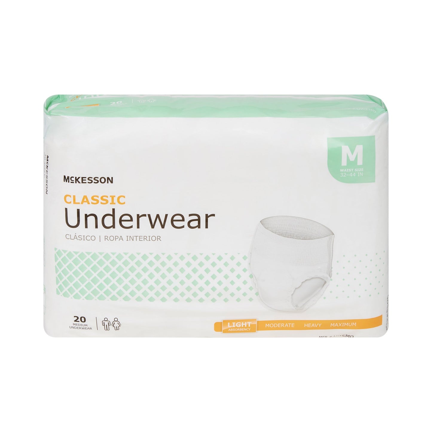 McKesson Classic Unisex Adult Absorbent Underwear Pull On with Tear Away Seams Medium Disposable Light Absorbency (884177_CS)