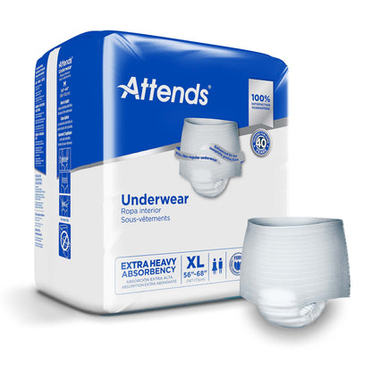 Attends® Care Unisex Adult Absorbent Underwear Pull On with Tear Away Seams X-Large Disposable Heavy Absorbency (771658_CS)