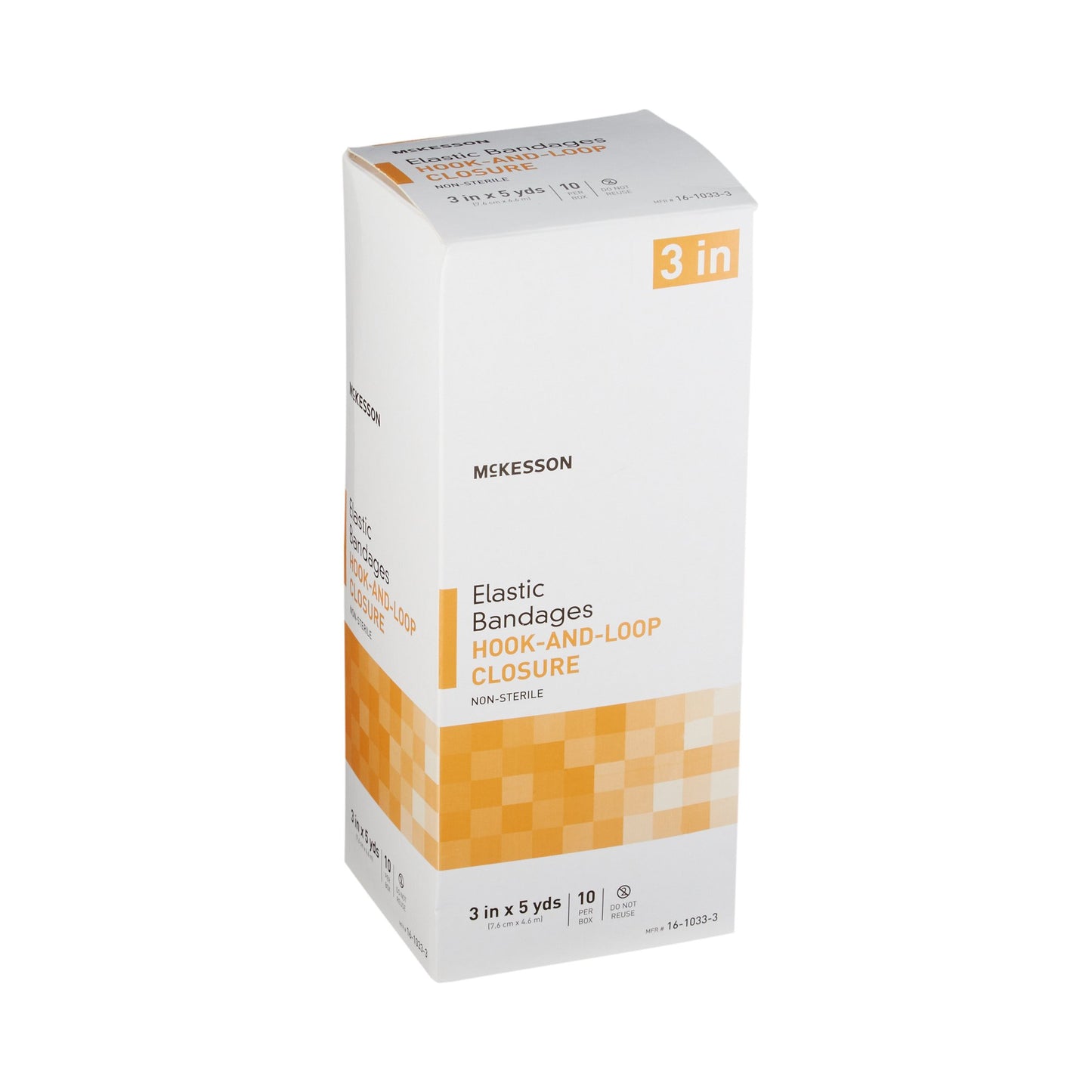 McKesson Elastic Bandage 3 Inch X 5 Yard Single Hook and Loop Closure Tan NonSterile Standard Compression (454619_CS)