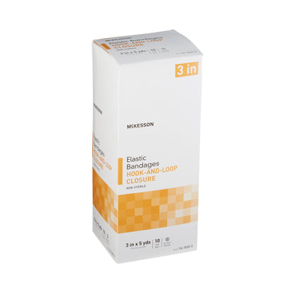 McKesson Elastic Bandage 3 Inch X 5 Yard Single Hook and Loop Closure Tan NonSterile Standard Compression (454619_RL)