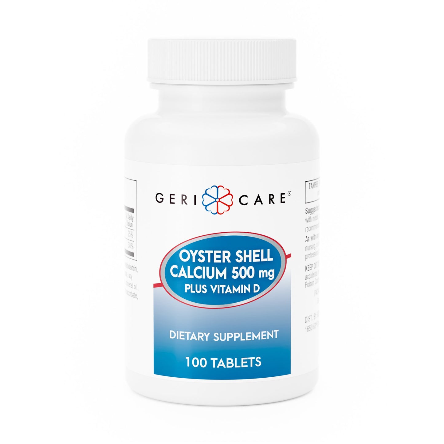 Geri-Care® Joint Health Supplement Calcium / Vitamin D 500 mg - 200 IU Strength Tablet 100 per Bottle (852547_BT)