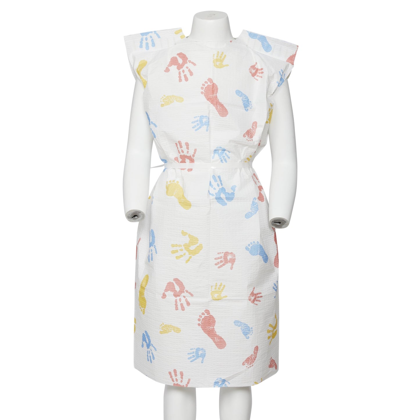 Graham Medical Products Patient Exam Gown Child Size Kid Design (Hand and Foot Print) Disposable (473089_CS)