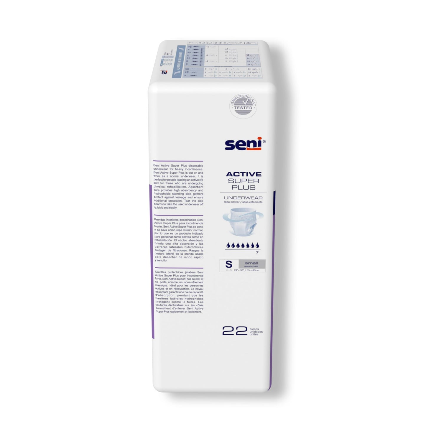 Seni® Active Super Plus Unisex Adult Absorbent Underwear Pull On with Tear Away Seams Small Disposable Heavy Absorbency (1163860_PK)