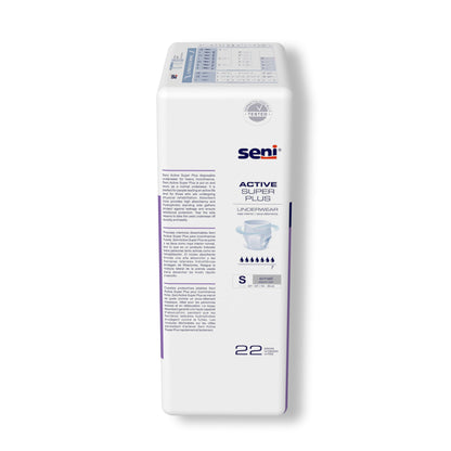 Seni® Active Super Plus Unisex Adult Absorbent Underwear Pull On with Tear Away Seams Small Disposable Heavy Absorbency (1163860_PK)