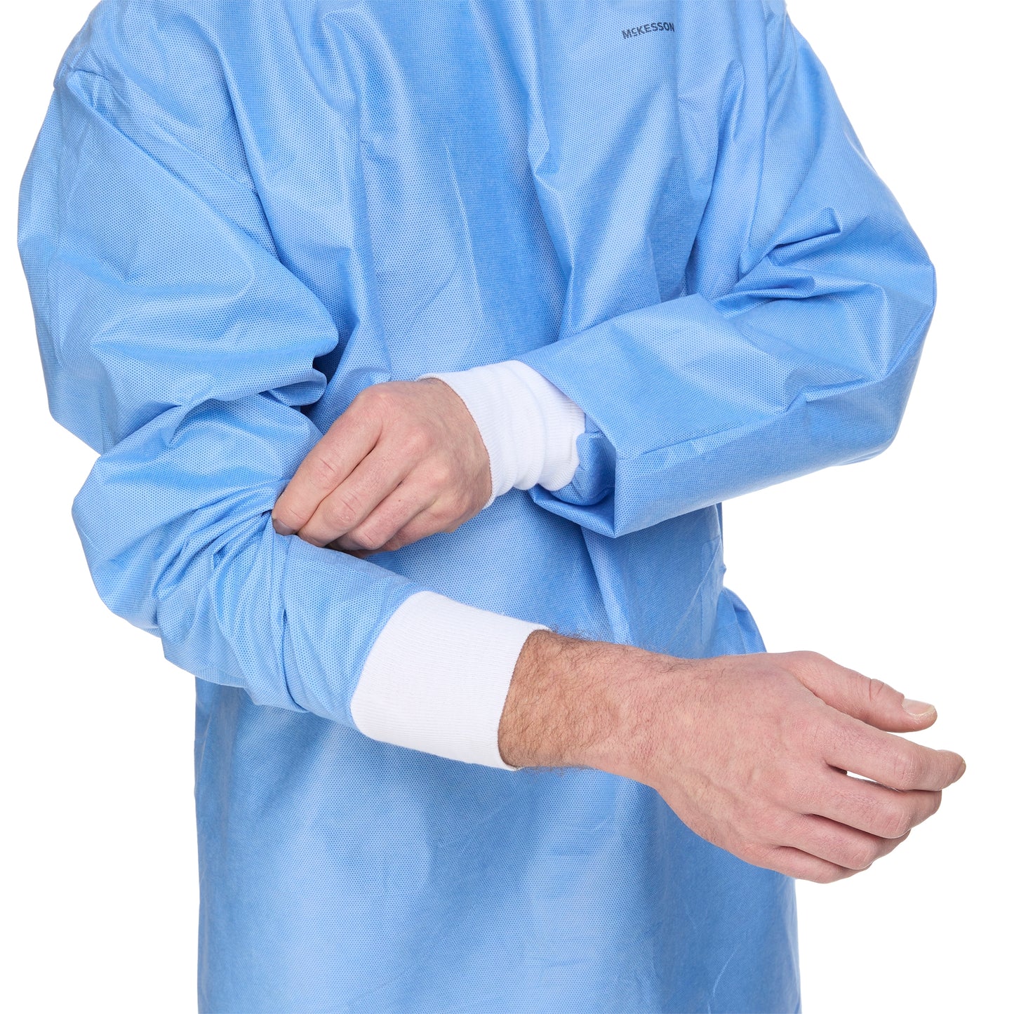 McKesson Non-Reinforced Surgical Gown with Towel X-Large Blue Sterile AAMI Level 3 Disposable (1104453_CS)