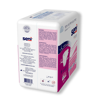 Seni® Super Quatro Unisex Adult Incontinence Brief Medium Disposable Heavy Absorbency (1163836_CS)
