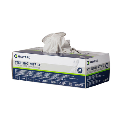 STERLING® Exam Glove Medium NonSterile Nitrile Standard Cuff Length Textured Fingertips Gray Chemo Tested (747112_CS)