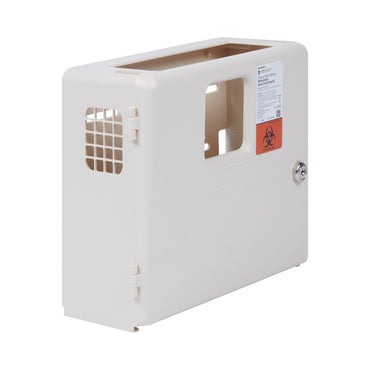 McKesson Prevent® Sharps Container Cabinet / Wall Enclosure High Impact Polystyrene Wall Mount Locking (855128_EA)