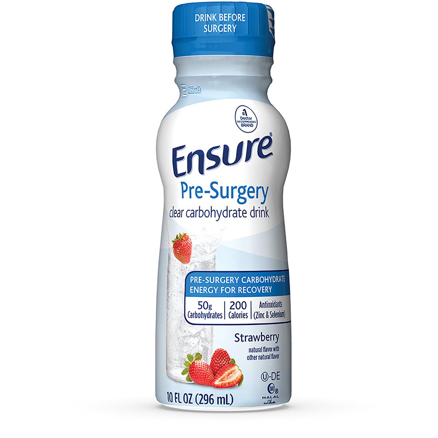 Ensure® Pre-Surgery Clear Carbohydrate Drink Oral Supplement Strawberry Flavor Liquid 10 oz. Bottle (1053429_CS)