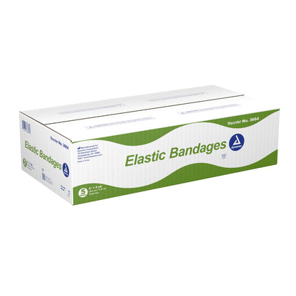 Dynarex® Elastic Bandage 4 Inch X 4-1/2 Yard Clip Detached Closure Tan NonSterile Standard Compression (885052_EA)