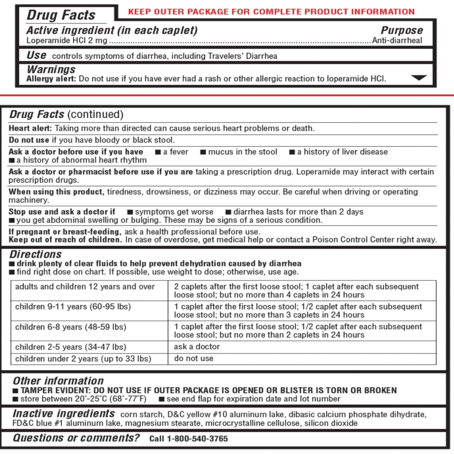 Geri-Care® Anti-Diarrheal 2 mg Strength Caplet 24 per Box (1185426_BX)