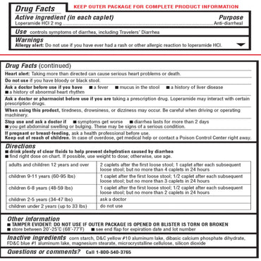 Geri-Care® Anti-Diarrheal 2 mg Strength Caplet 24 per Box (1185426_BX)