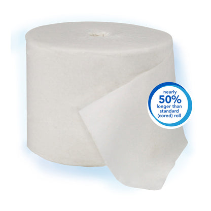 Scott® Essential Toilet Tissue White 2-Ply Standard Size Coreless Roll 1000 Sheets 3-9/10 X 4 Inch (467985_CS)