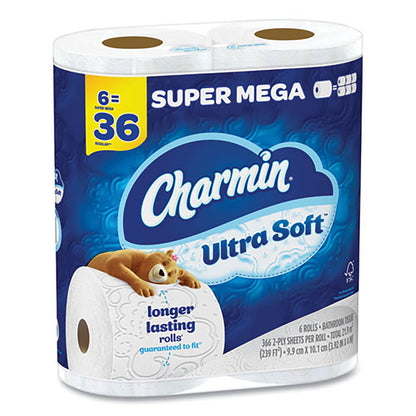 Charmin Ultra Soft Bathroom Tissue, Septic-Safe, 2-Ply, White, 336 Sheets/Roll, 18 Rolls/Carton (PGC08473)