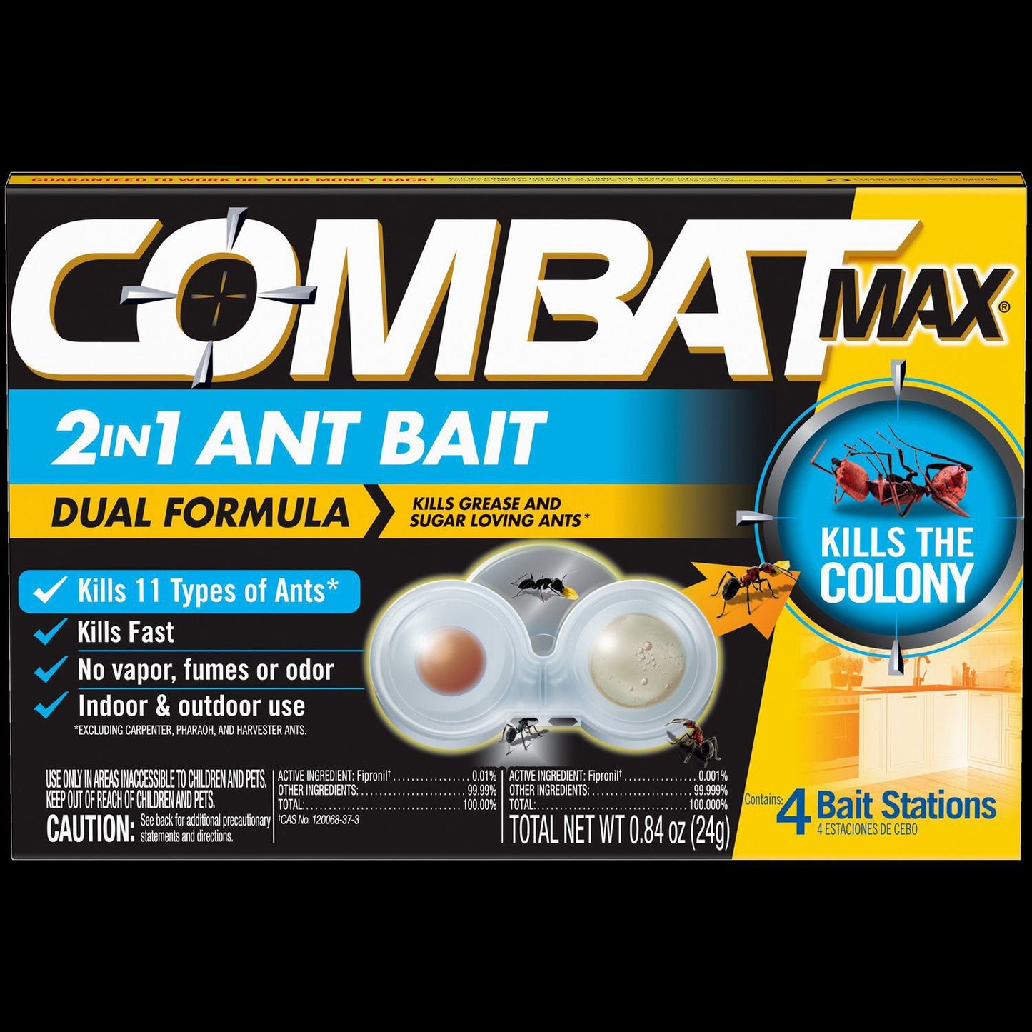 Combat Max 2-in-1 Ant Bait, 4/Pack, 8 Packs/Carton (DIA07172)