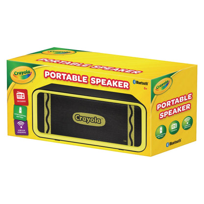 Crayola Portable Speaker, Bluetooth, Black/Yellow (MIGCBT300K)