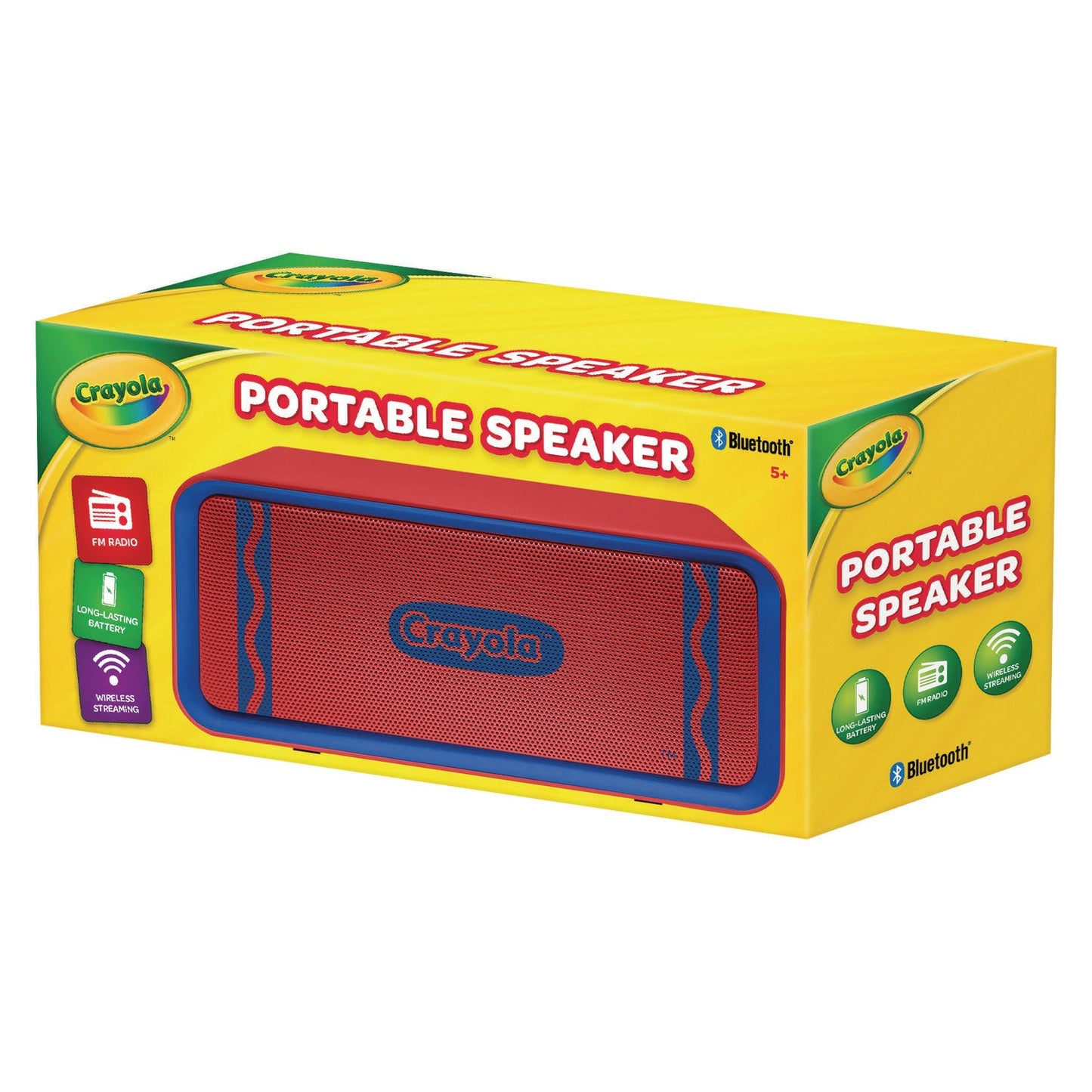 Crayola Portable Speaker, Bluetooth, Red/Blue (MIGCBT300R)