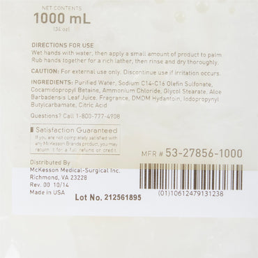 McKesson Soap Lotion 1,000 mL Dispenser Refill Bag Fresh Scent (468272_CS)