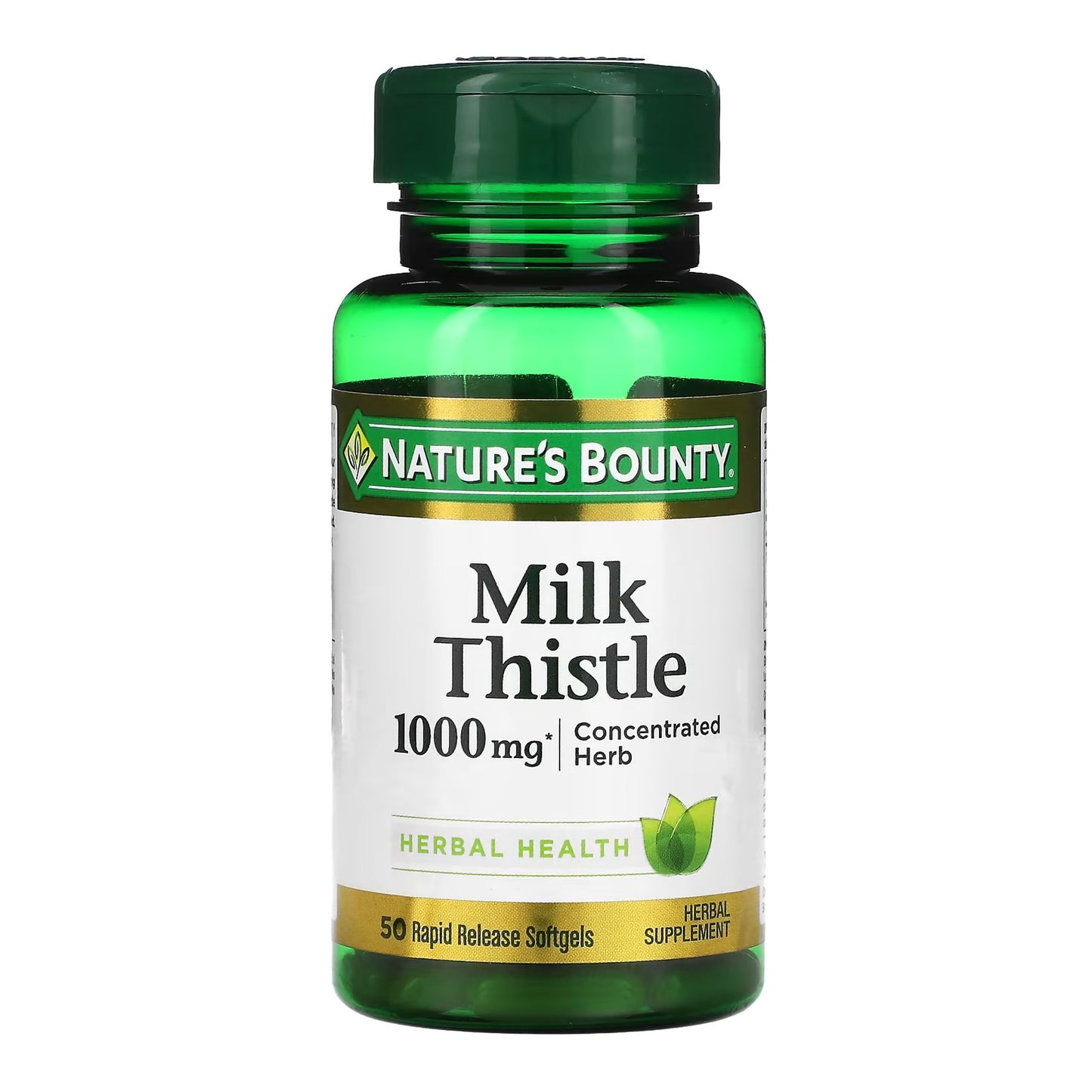 Nature's Bounty® Dietary Supplement Milk Thistle 1,000 mg Strength Capsule 50 per Bottle (1231642_BT)