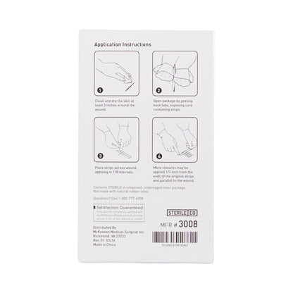 McKesson Skin Closure Strip 1/4 X 1-1/2 Inch Nonwoven Material Reinforced Strip White (876307_CS)