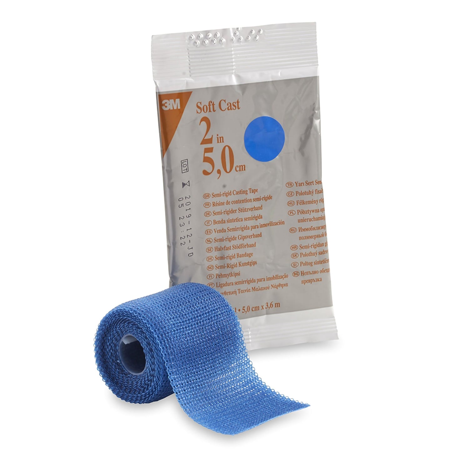 3M™ Scotchcast™ Soft Cast Cast Tape 2 Inch X 12 Foot Fiberglass Blue (447728_EA)